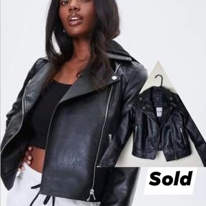 Jacket: black faux fur